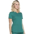 thumbnail image 4 of Dickies Dynamix Medical Scrubs Top for Women V-Neck DK730, L, Hunter Green, 4 of 7