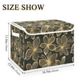 thumbnail image 5 of Yayeee Collapsible Cube Storage Bin with Lid Fabric Closet Decorative Basket with Handles, Golden Elegance, 5 of 7