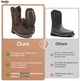 thumbnail image 4 of SMILIN Men's Waterproof Steel Toe Work Boots,Dark Brown,Size 11.5, 4 of 9