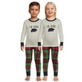 thumbnail image 2 of Dearfoams Toddler Unisex Plaid Bear Matching Family Pajamas Set, 2-Piece, Sizes 2T-5T, 2 of 12