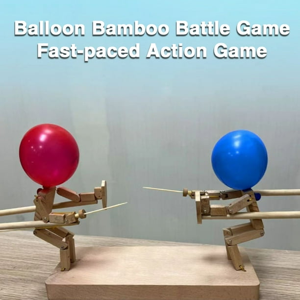 2 Player Wooden Balloon Bamboo Man Battle game Fast-Paced Balloon