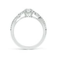 thumbnail image 2 of ANGARA Natural 0.75 Ct. Diamond Side Stone Engagement Ring in Sterling Silver for Women (Ring Size: 7), 2 of 10