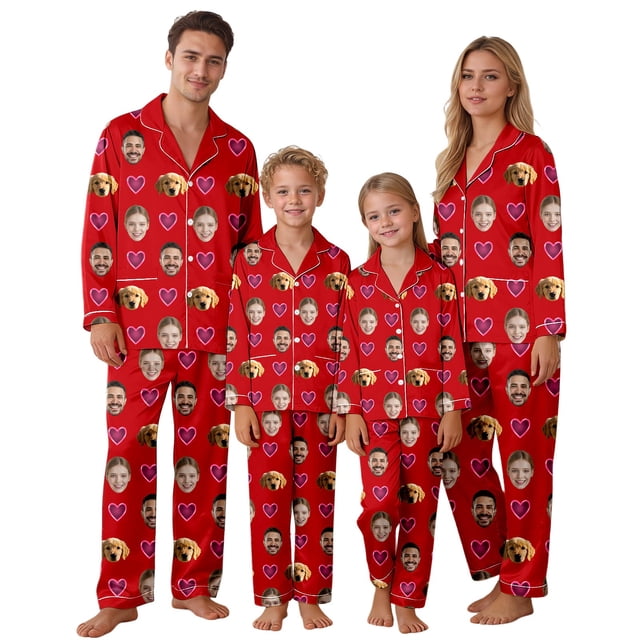 Ensemble de Pyjama Assorti pour la Famille – Vêtements de Maison Confortables Conçus pour Papa et Enfant avec Imprimé Personnalisable pour le Confort Saisonnier et la Détente Quotidienne