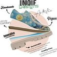 thumbnail image 3 of Dogo Platform Loafers for Women - Handmade and Vegan Leather Penny Loafers for Women, Sea Sparkles Design, Size 6, 3 of 5