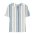 thumbnail image 4 of XuJwPNcy Summer Tops for Women Fashion V Neck Short Sleeve Shirts Casual Baggy Striped Printed Tops, 4 of 5
