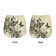 thumbnail image 5 of Picia Vintage Floral Pattern Women's 2 in 1 Athletic Running Shorts High Waisted Workout Casual Gym Sweat Shorts with Comfy Liner Zipper Pockets-XX-Large, 5 of 9