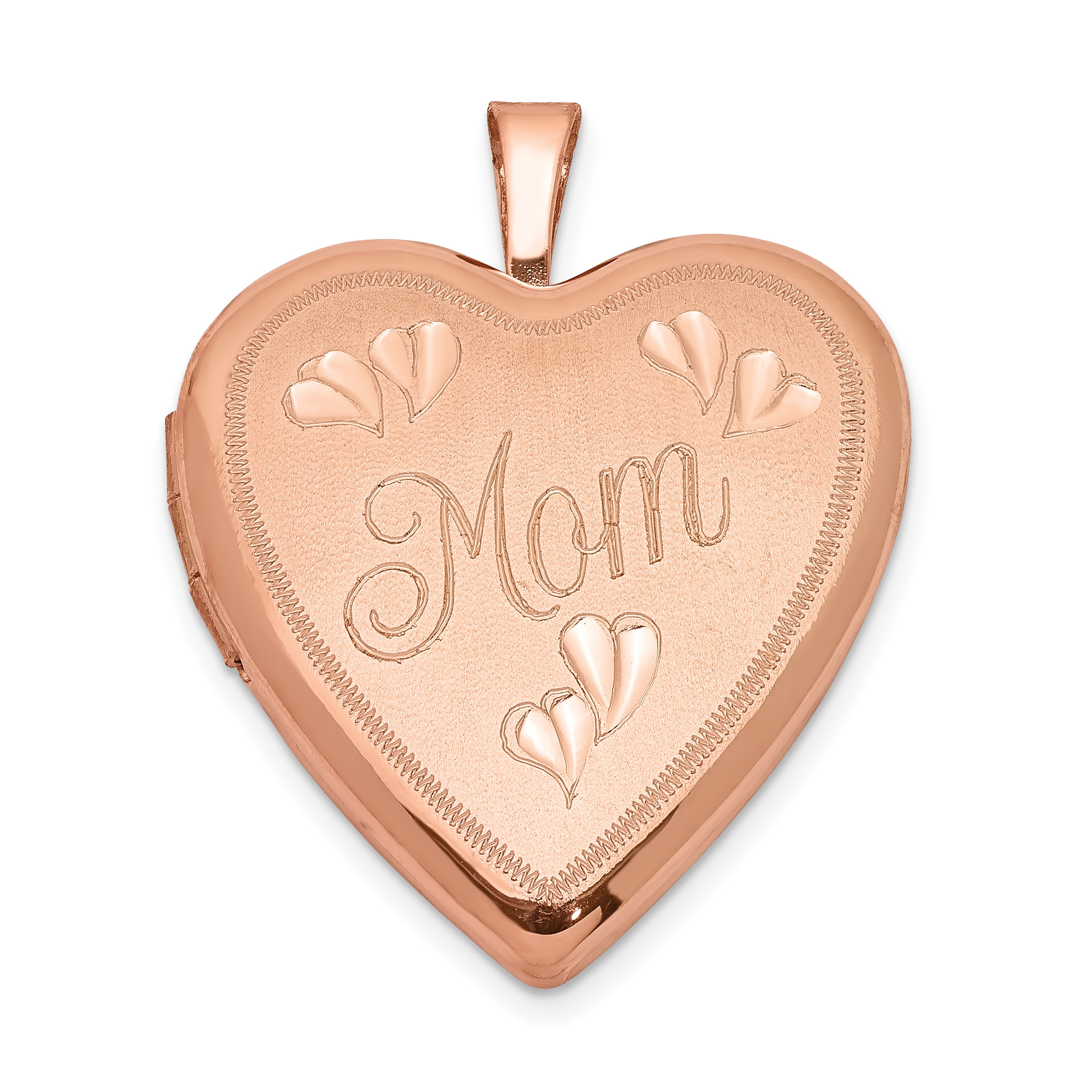 Finejewelers Sterling Silver 20mm Enameled Flower Heart Locket Necklace 