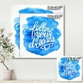 thumbnail image 4 of Designart ' Follow Your Dreams On Blue I ' Modern Canvas Wall Art Print, 4 of 4