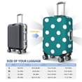 thumbnail image 4 of Hirioo White Polka Dots With Teal Background for Elasticity Suitcase Cover (No luggage Included) Durable Luggage Protector Fits 18-32 Inch Luggage-Medium, 4 of 7