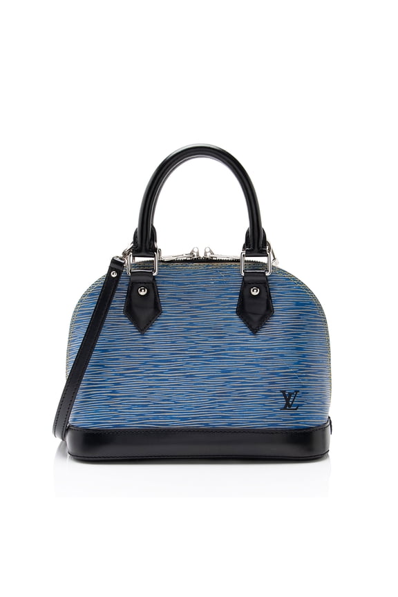Pre-Owned Louis Vuitton Epi Leather Denim Alma BB Satchel