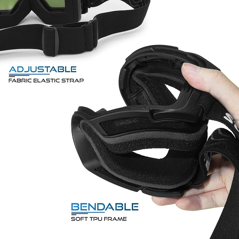 STOMP Ski Goggles PRO - Frameless, Replacement Interchangeable Lens 100%  UV400 Protection for Men & Women 7 Colors