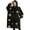Black Gold Sun, variant on Oversized Wearable Blanket Hoodie,Black White Gothic Cat Skull Moon Pattern Sherpa Blanket Hoodie with Super Pockets,Super Warm Fuzzy Pullover for Women & Men