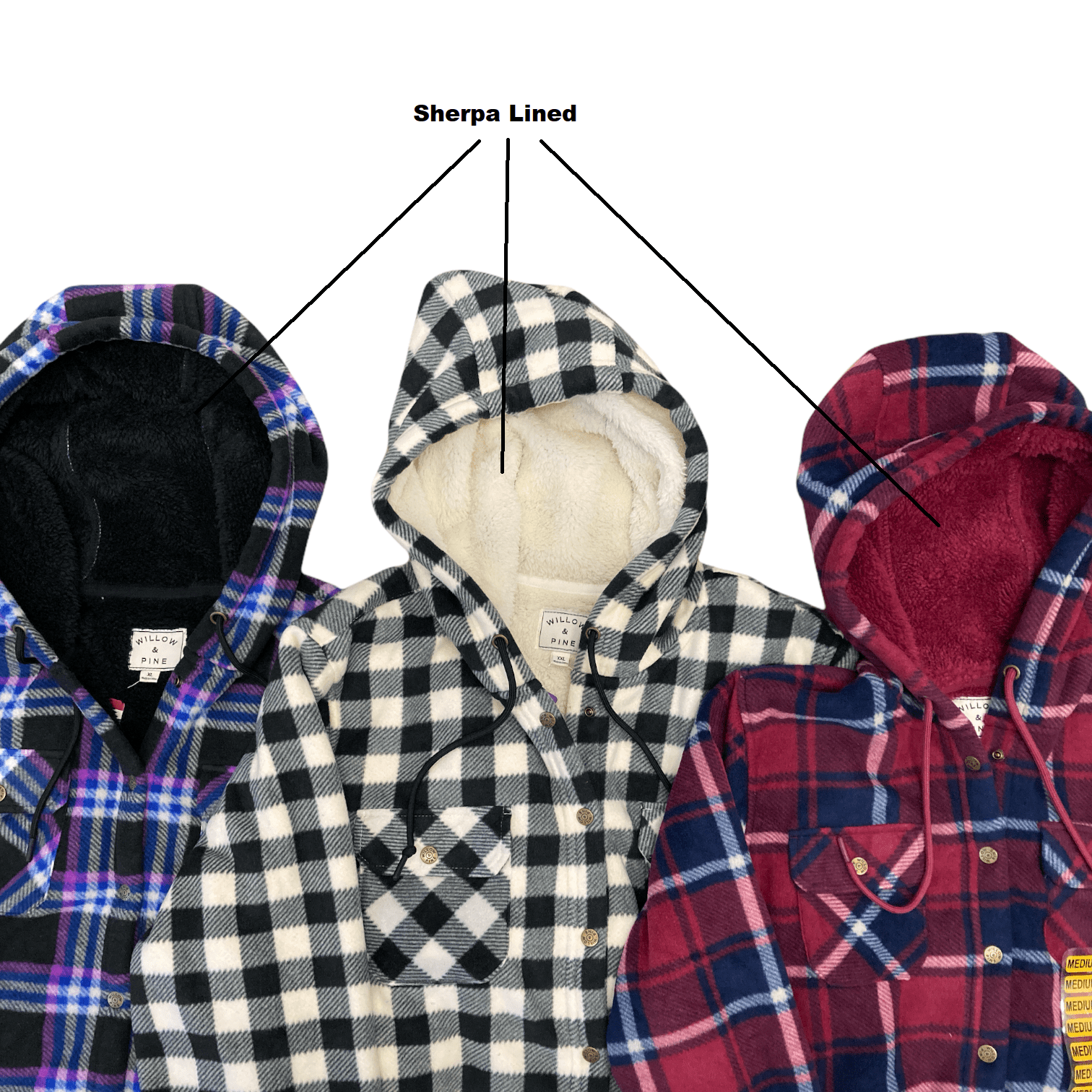 Microfiber Fleece Plaid Shirt Jacket 