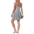 thumbnail image 3 of INSPIRE CHIC Women's Ruffle Hem Babydoll Nightgown Soft Rayon Blend Spaghetti Strap Sleep Dress with Adjustable Straps S Gray, 3 of 6