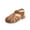 Brown, variant on AJTQTH Girls Gradiator Sandals Closed-Toe Hollow-Out Velcro Arch Support Sandals Faux Leather Low-Heel Soft Soled Sandals Summer Casual Beach Walking Sport Shoes Brown 4 Years