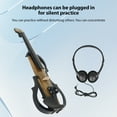 thumbnail image 3 of Electric Violin Full Size 4/4,Silent Electric Fiddle Starter Set for Beginners Adults Teens, 3 of 7