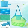 thumbnail image 4 of 1pc Multicolor Large Mesh Beach Bag, Sand-Away Portable Tote With Convenient Hanging Hole, Breathable  Foldable Storage For Toys, 4 of 8