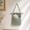 Green, variant on BSJJY White Macrame Wall Hanging Basket, Cotton Rope Woven Storage Organizer Bag with Wood Stick for Bathroom Entryway, 15.75x9.84 Inch