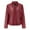 Red, variant on Labakihah Coats For Women Winter Warm Women Short Coat Leather Jacket Parka Zipper Tops Overcoat Outwear Black L