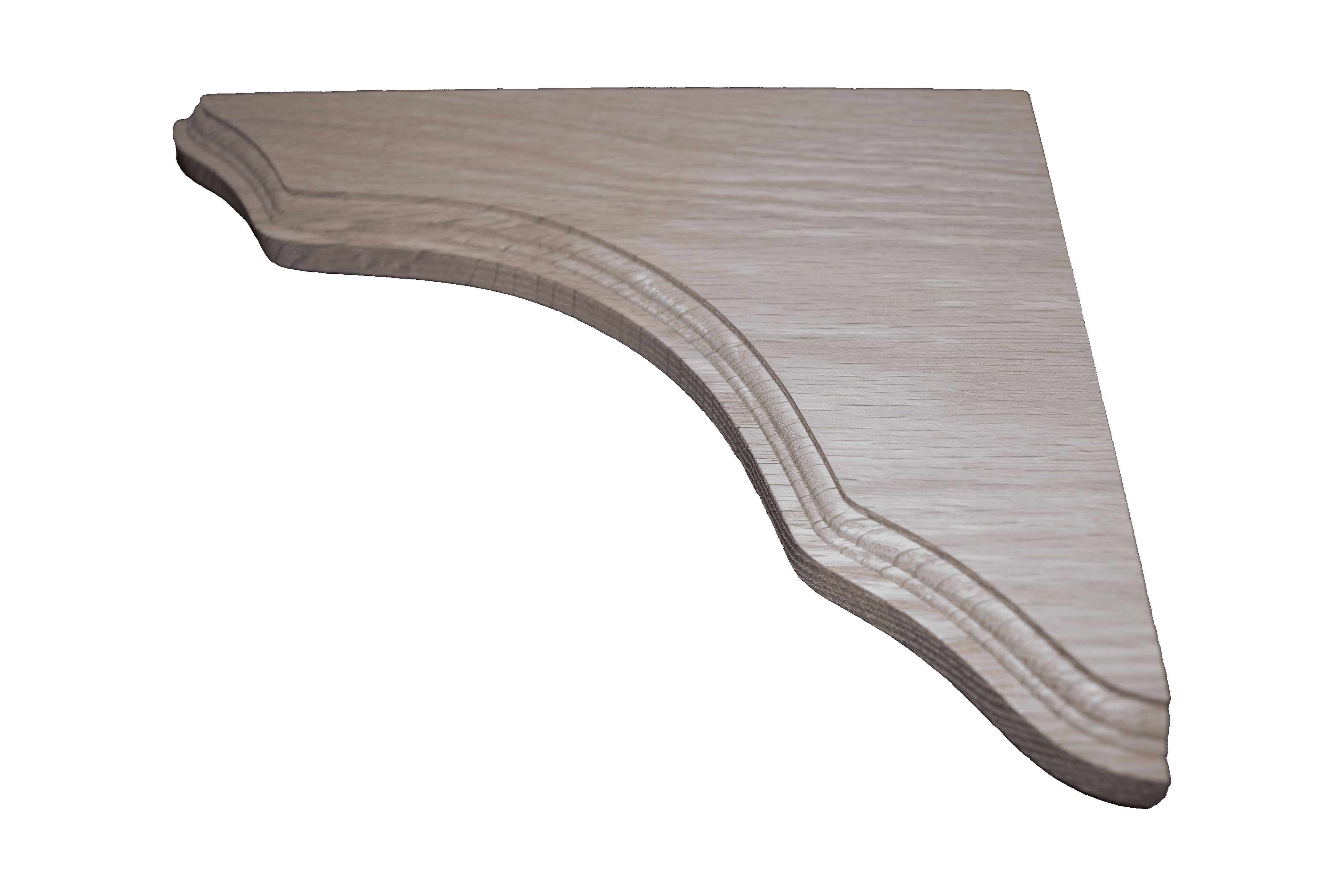 BingLTD - 8 1/4 Inch Oak Shelf Support Bracket - Set of 2 (BRK825-OAK-UNF)