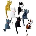 thumbnail image 4 of Cute Multifunctional Cat Magnetic Fridge Sticker Fridge Magnet Hook 2 in 1 Random 7 Pieces, 4 of 5