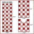 thumbnail image 5 of Bathroom Rugs, Yamaziot Checkered Bath Rugs Set 3, Non Slip Absorbent Bathroom Runner with Toilet Cover Mat, Washable Extra Soft Microfiber Floor Carpet, 5 of 10