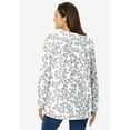 thumbnail image 2 of Woman Within Plus Size Perfect Printed Long-Sleeve Crewneck Tee, 2 of 5