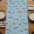 thumbnail image 5 of Table Runners 72 Inches Long Dress Scarves, Spring Flowers Farmhouse Kitchen/Dining Table Runner, Coffee Tablerunners, Pink Yellow Wildflowers Pastoral Botanical Blue 16x72 Inch, 5 of 9