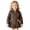 Brown, variant on Coerni Toddler Girls Faux Leather Jacket 2 Piece Set Full Zip Lapel Motorcycle Jacket & A-Line Pleated Skirts Fall Trendy Vintage Matching Set