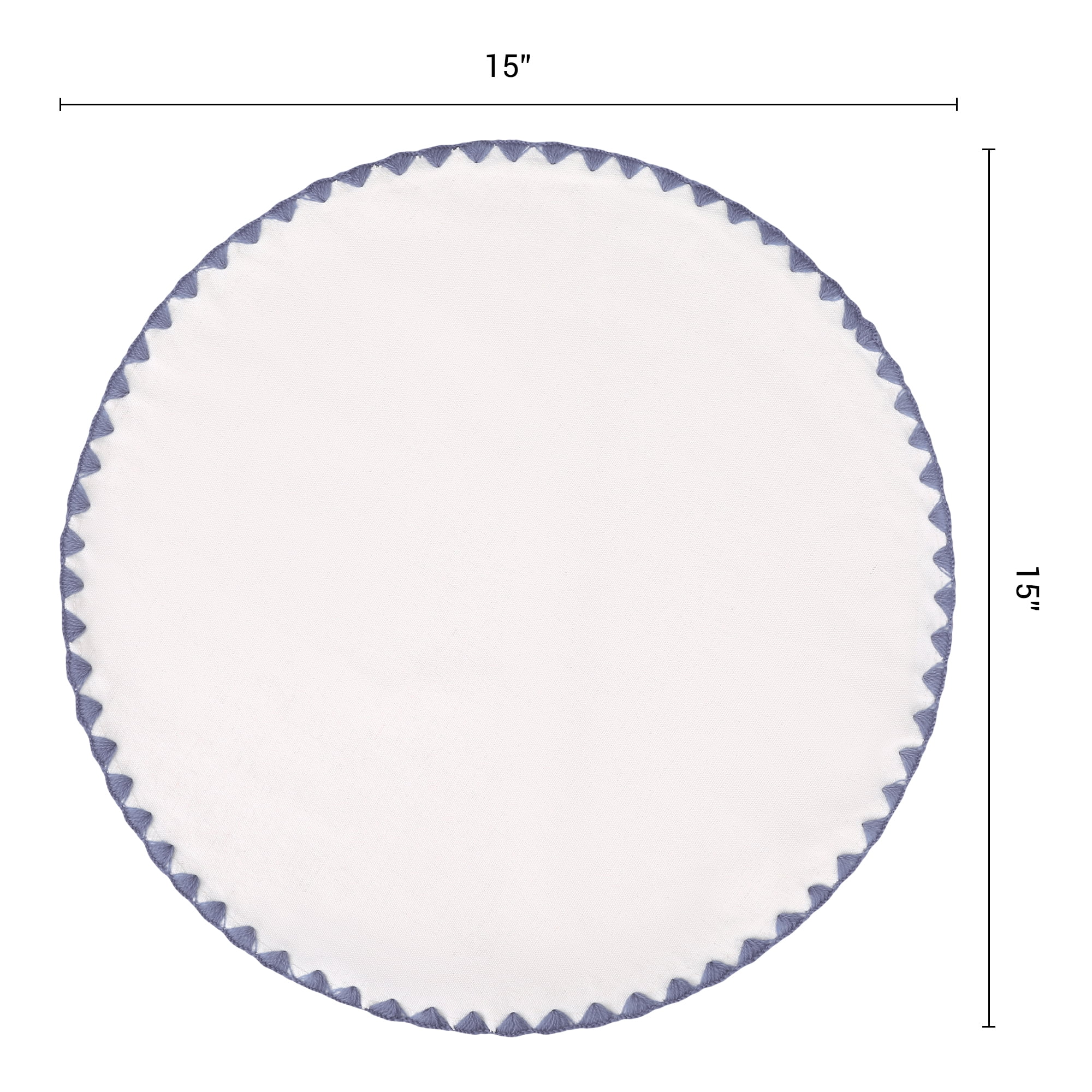 Farmhouse Placemats Set of 6 Placemats for Dining Table Decor Indoor Washable Kitchen Table Mat Gray Line 15inch