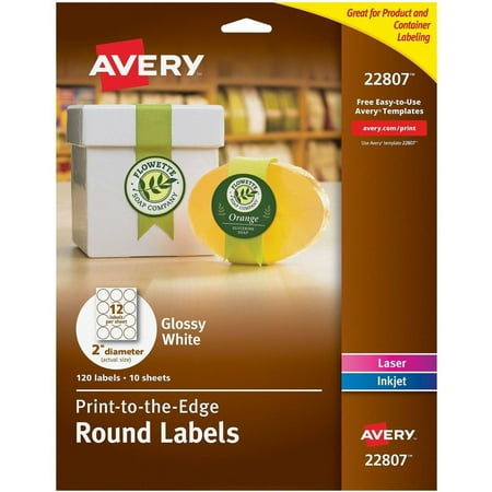 Printable Labels At Walmart | avery glossy white laser inkjet print to the edge round Printable Labels At Walmart | avery glossy white laser inkjet print to the edge round