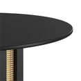 thumbnail image 5 of Pemberly Row Modern Round Dining Table with Cane Base in Black, 5 of 5