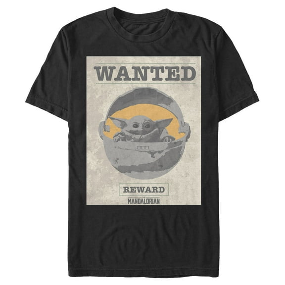 Men's Star Wars: The Mandalorian The Child Wanted Sign Graphic Tee Black 5X Large