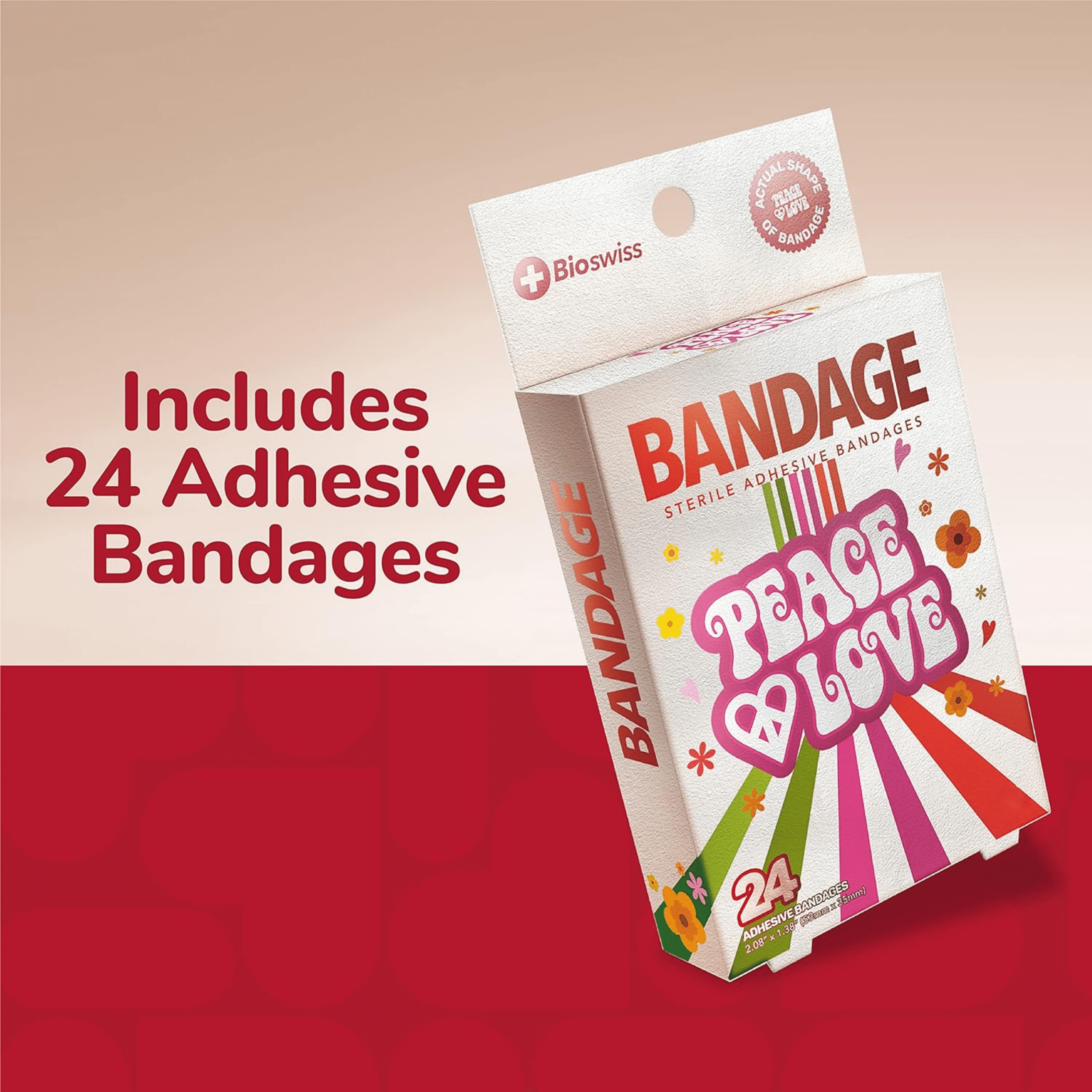 BioSwiss Bandages, Star Shaped Self Adhesive Bandage, Latex Free
