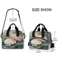 thumbnail image 3 of Insulated Crossbody Lunch Bag 10L Lunch Tote with Adjustable Shoulder Strap for Work Office Picnic Light Pink Lotus, 3 of 6