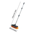 thumbnail image 3 of Brosse de Plancher pour Piscine avec Lame Raclette, Brosse de Plancher à Poils Rigides avec Raclette en Caoutchouc, Perche Amovible en Acier Inoxydable, 3 of 6