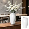 thumbnail image 2 of Leodye 1PCS Non Fragile Plastic Decorative Flower Vase Lightweight Desktop Ornament for Home Bedroom Living Room Wedding Party Floral Display -8.66 * 5.12 * 5.12in, 2 of 6
