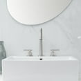 thumbnail image 3 of 8 in. Widespread Double Handle High-Arc Bathroom Faucet Water-Saving With Drain Kit In Brushed Nickel, 3 of 12