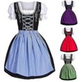 thumbnail image 2 of Medieval Costume German Oktoberfest Dirndl Dress Short Sleeve Doll Collar Retro Cute French Maid Outfit Cosplay Costume 5xl, 2 of 5
