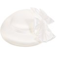 thumbnail image 2 of Shisuyan Chapeau Melon Femme Chapeau Seau Halloween Robe de Soirée Chapeau pour Mariage (Blanc), 2 of 8