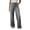 19# Dark Gray, variant on Cyglowse Mid Rise Straight Leg Jeans for Women Multi Pocket Stretchy Baggy Boyfriend Jeans Trendy Sky Blue M