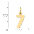 thumbnail image 3 of Solid 14k Yellow Gold Small Number 7 Charm Pendant - 18mm x 7mm, 3 of 4