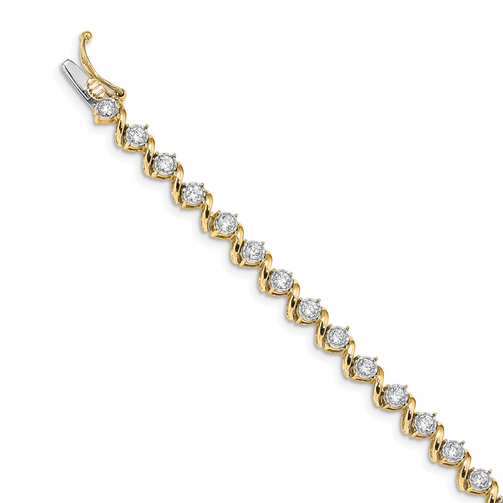 14K Yellow Gold bracelet Lab Grown Diamond SI1 SI2, G H I,