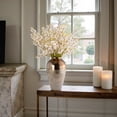 thumbnail image 3 of Elegant Glass Vase with Metallic Finish - Modern Decorative Accent for Home, Office, Bedroom, or Living Room Decor - 17" Tall, Gold, 3 of 13