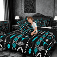 thumbnail image 4 of meiyoeat Vintage Geometric Rhombus Aztec Full Size Comforter Sets For Boys,Country Western Cowboy Farmhouse Bedding Comforter Set,Reversible,3 Pieces,1 Comforter and 2 Pillowcases, 4 of 7