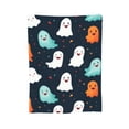 thumbnail image 7 of DouZhe Ultra-Soft Micro Fleece Lightweight Flannel Bed Blanket, Cute Halloween Theme Ghosts Print Cozy Warm Throw Blankets, 40"x30", 7 of 7