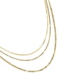 thumbnail image 2 of Collar cadena triple chapa de oro amarillo 18k, 2 of 4