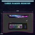 thumbnail image 3 of FDW 45.2" W x 29" D PC Computer Home Office Desk Cup Holder Headphone Hook Gamer Workstation Game Table, Red, 3 of 7