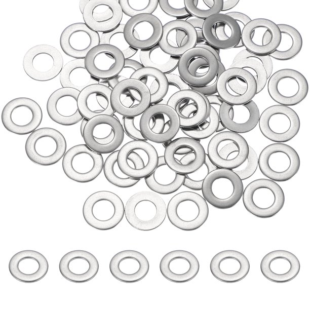 Juego de arandelas metálicas Uxcell M6 x 13mm, 66 piezas de arandelas planas de acero inoxidable 304