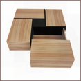 thumbnail image 3 of 4-Way Extendable Coffee Table with 4 Hidden Storage, Sturdy Particle Board for Living Room - Customizable & Organized, 3 of 17